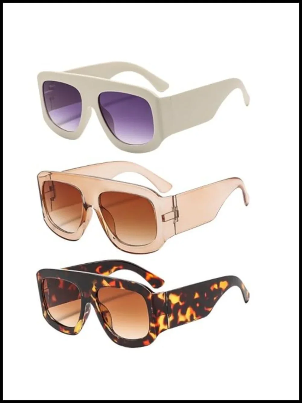 Oversized Aviator Sunglasses with UV400 Protection for Women